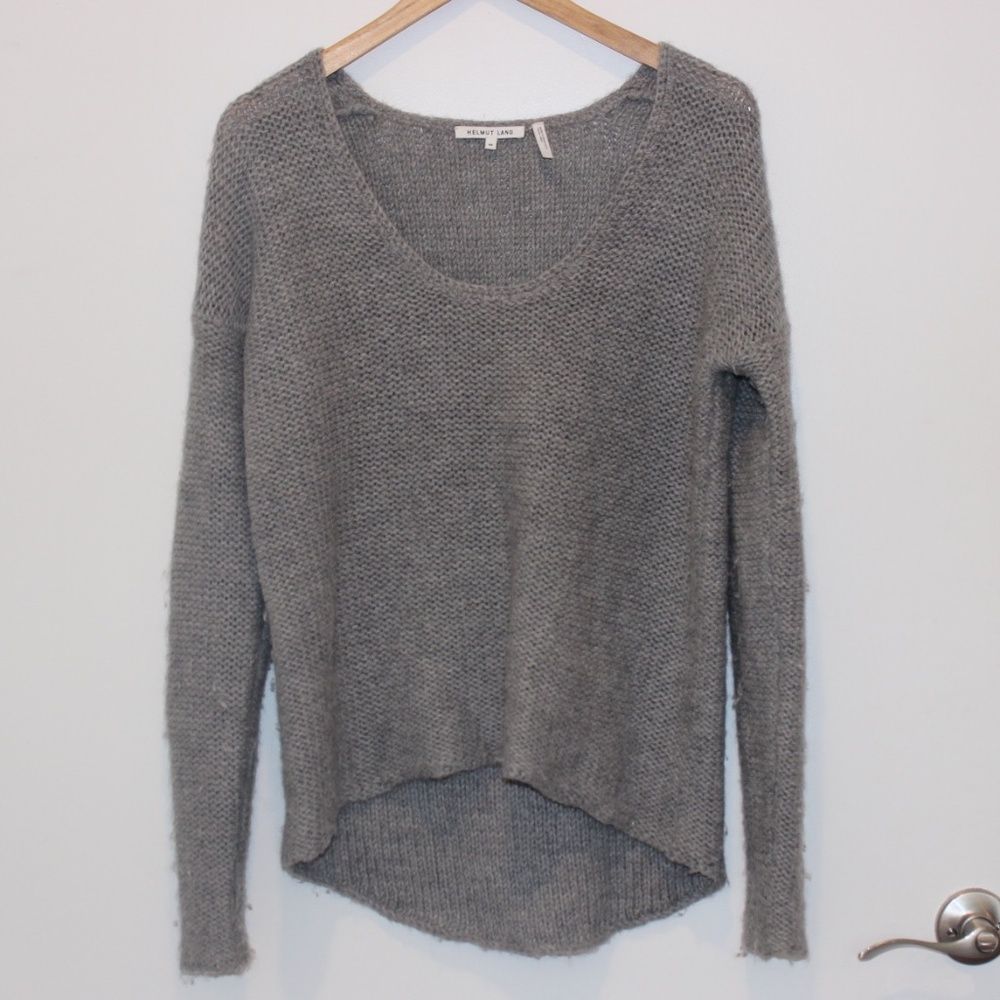 Helmut Lang Wool/Alpaca Gray Sweater Women Size Medium - Picture 3 of 10